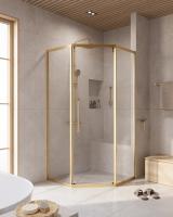 Душевой уголок, пятиугольный RELAX-304-P-1-100-C-BORO 1000x1000x2000 Cezares