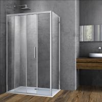 Душевая уголок прямоугольный VSR-3SO8013CL 1300х800x1950 профиль хром стекло прозрачное VINCEA