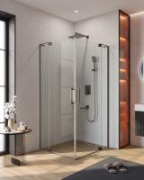 Душевой уголок прямоугольный.     SLIDER-AH-2-70/80-90/100-C-GM (700-800)x(900-1000)x1950 Cezares