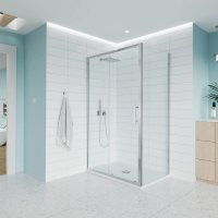 Душевой угол раздвижной E1-SP-CH-120100-01-C9 1200х1000x1950 Цвет профиля Хром Стекло  Прозрачное Veconi