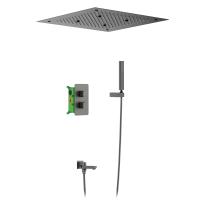 Душевая система встроенная с термостатом Timo Petruma SX-5019/18SM черное золото