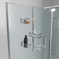 Полка для душевого ограждения полированная сталь 650x120x324 MD-S-C9 Veconi