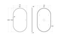 Зеркало с подсветкой ART&MAX BARI AM-Bar-500-1200-DS-F-White