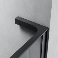 Душевая перегородка 1100x2000 KR77B-110-01-C8 цвет профиля Чёрный матовый стекло Прозрачное Veconi