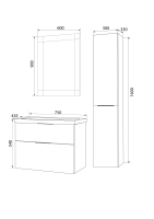 Зеркало Glass 60*80 Black stone У73246 Marka One