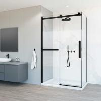 Душевой уголок прямоугольный VSR-1CS8013CLB 1300x800x1950 профиль черный стекло прозрачное VINCEA