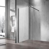 Душевые перегородки Walk-In    VSW-1H900CLB 900х2000 цвет черный стекло прозрачное Vincea