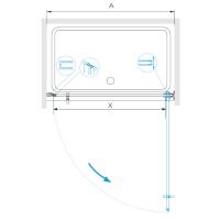 Душевая дверь RGW HO-011  60*195 350601106-11 профиль Хром стекло Прозрачное 8 мм RGW