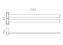 Полотенцедержатель поворотный WONZON & WOGHAND ECLIPSE, Темный графит (WW-9131-GM)
